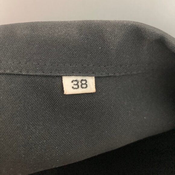 Unknown, 1970's Men's 38 Black Guayabera Polyester Suit - Picture 3 of 16